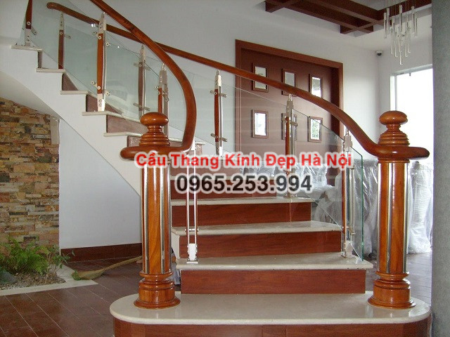 Cầu thang đẹp Hà Nội là Nơi thi công cầu thang kính chân ngoàm uy tín tại Quận Bắc Từ Liêm uy tín chất lượng chuyên nghiệp - 0965.253.994